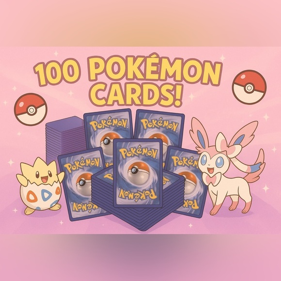 Pokémon 100 Card Bundle - Picture 1 of 5